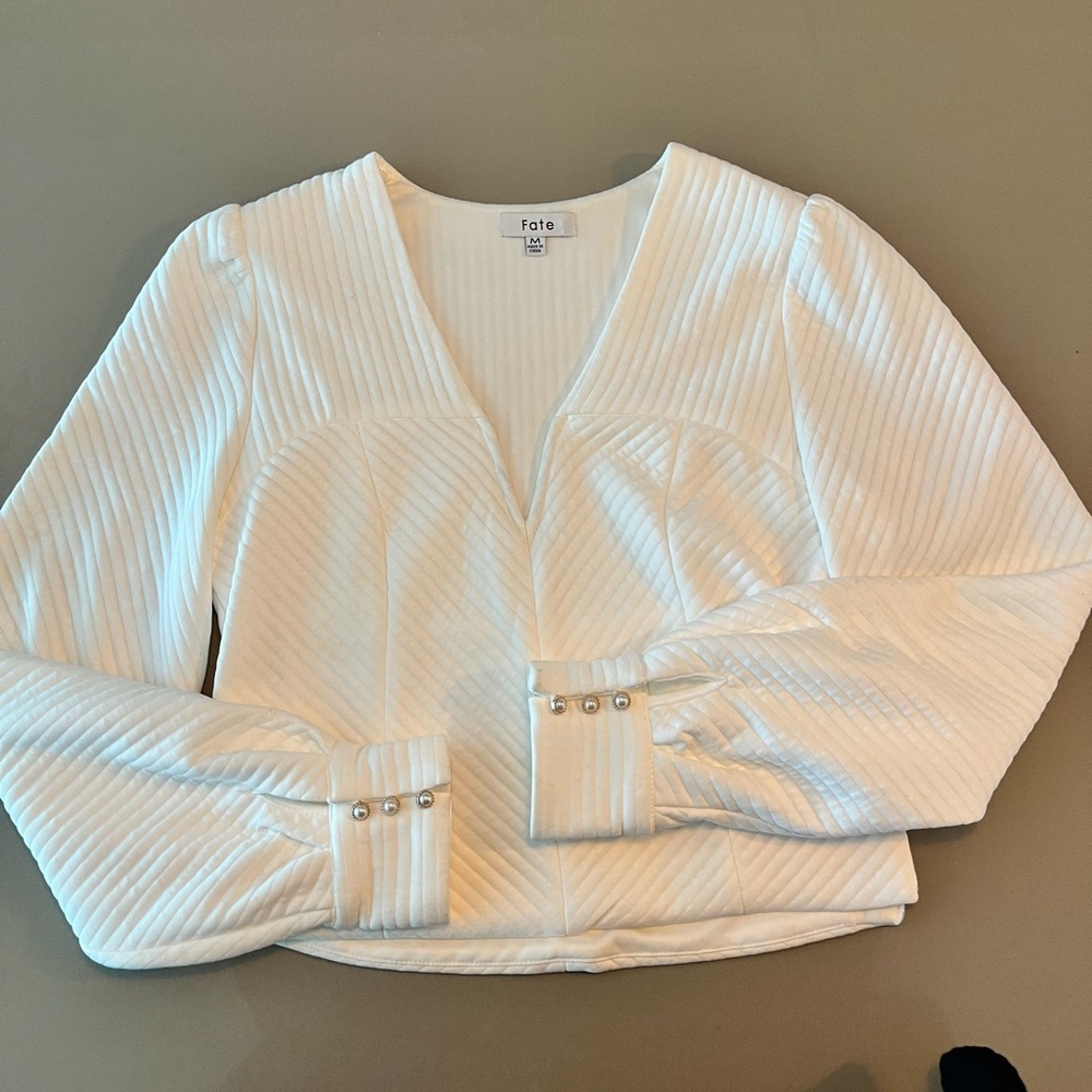 Fab'rik' long sleeve corset top size M.